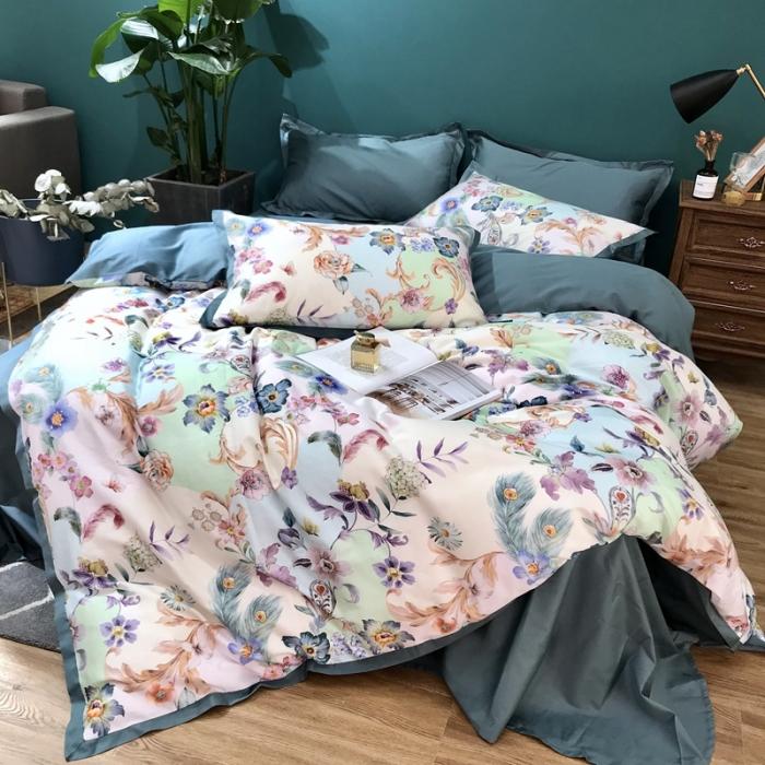 91家纺网 家纺一手货源 找家纺 太古汇 2020新款60支数码印花四件套 桑迪