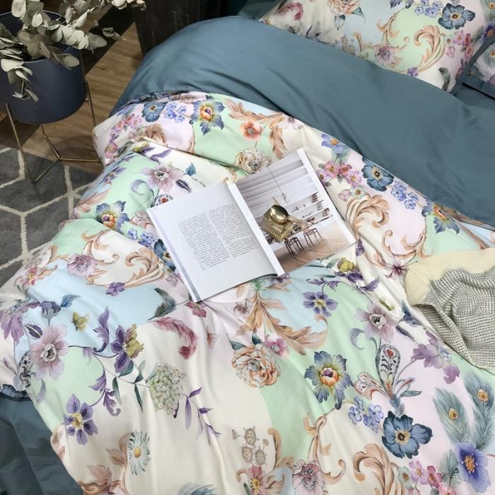 91家纺网 家纺一手货源 找家纺 太古汇 2020新款60支数码印花四件套 桑迪