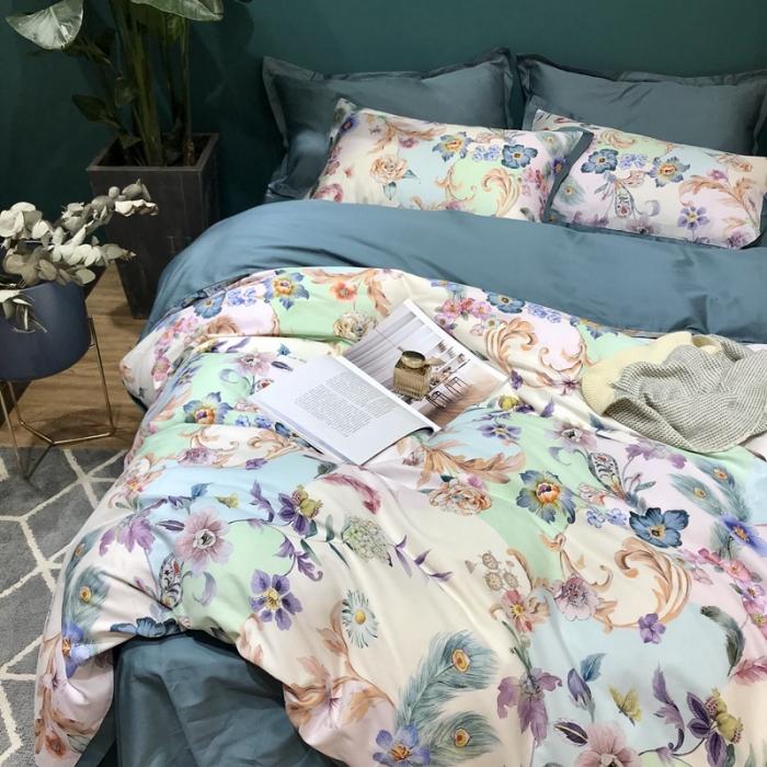 91家纺网 家纺一手货源 找家纺 太古汇 2020新款60支数码印花四件套 桑迪