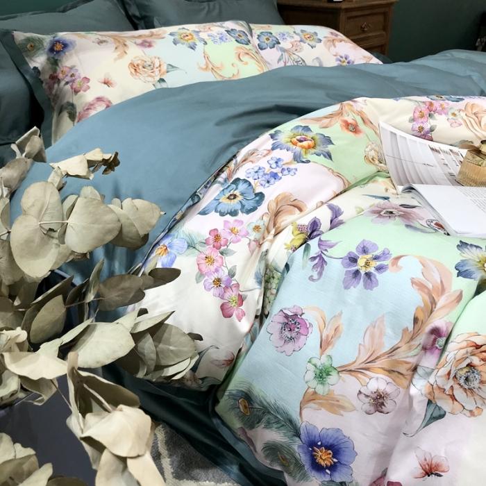 91家纺网 家纺一手货源 找家纺 太古汇 2020新款60支数码印花四件套 桑迪