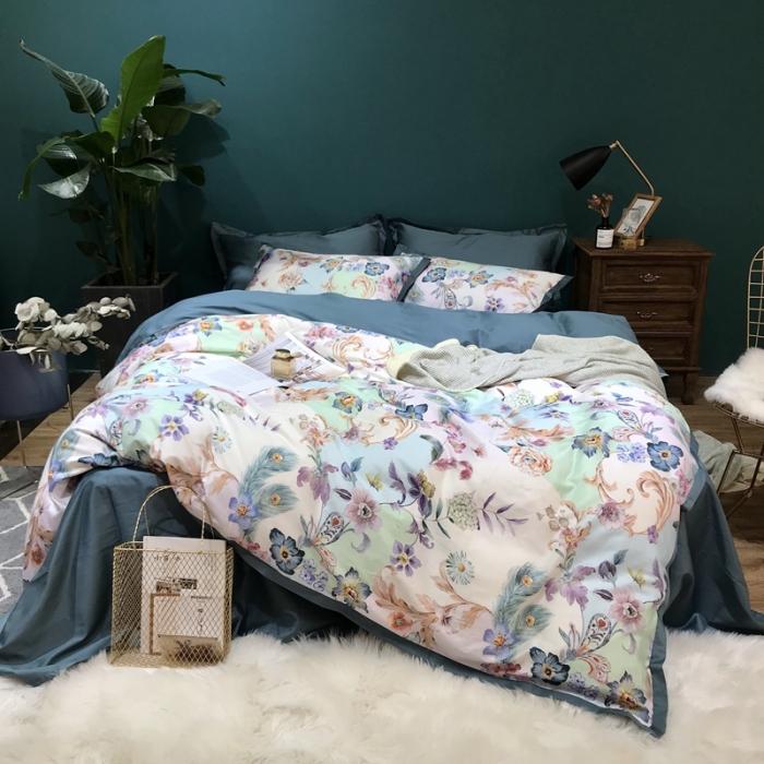 91家纺网 家纺一手货源 找家纺 太古汇 2020新款60支数码印花四件套 桑迪