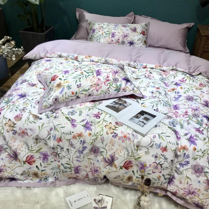 91家纺网 家纺一手货源 找家纺 太古汇 2020新款60支数码印花四件套 雪菲娜