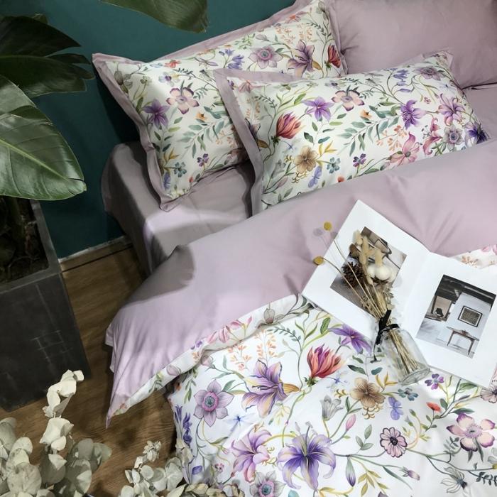 91家纺网 家纺一手货源 找家纺 太古汇 2020新款60支数码印花四件套 雪菲娜