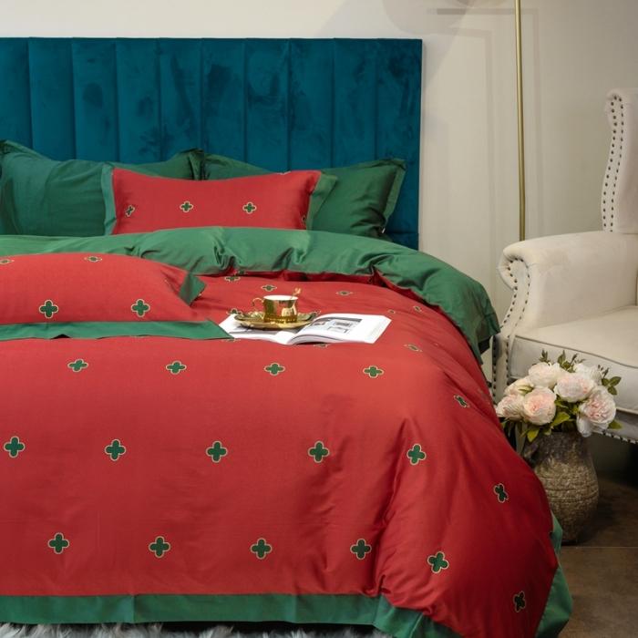 91家纺网 家纺一手货源 找家纺 太古汇 2020新款60支数码印花四件套 查尔斯红