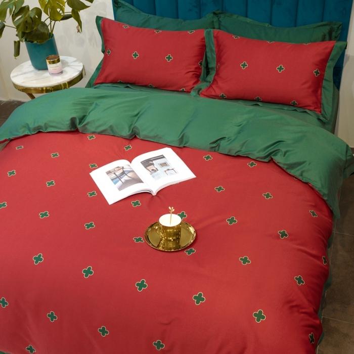 91家纺网 家纺一手货源 找家纺 太古汇 2020新款60支数码印花四件套 查尔斯红