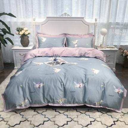 91家纺网 家纺一手货源 找家纺 太古汇 2020新款60支数码印花四件套 波顿-兰