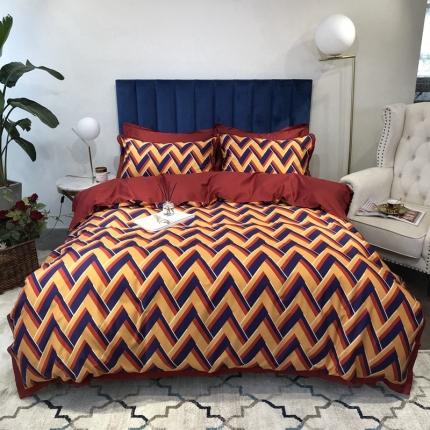 91家纺网 家纺一手货源 找家纺 太古汇 2020新款60支数码印花四件套 乔安娜