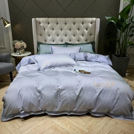 91家纺网 家纺一手货源 找家纺 太古汇 2020新款60支色织小提花四件套 小提花灰