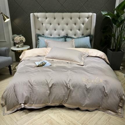 91家纺网 家纺一手货源 找家纺 太古汇 2020新款60支色织小提花四件套 小提花米