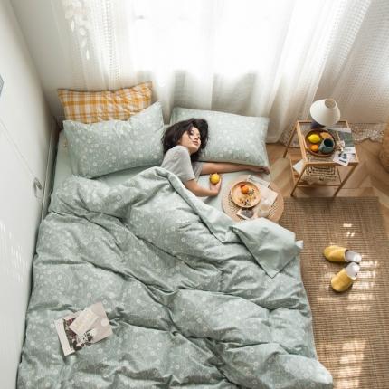 91家纺网 家纺一手货源 找家纺 希文 2020年全棉印花四件套素雅系列素锦