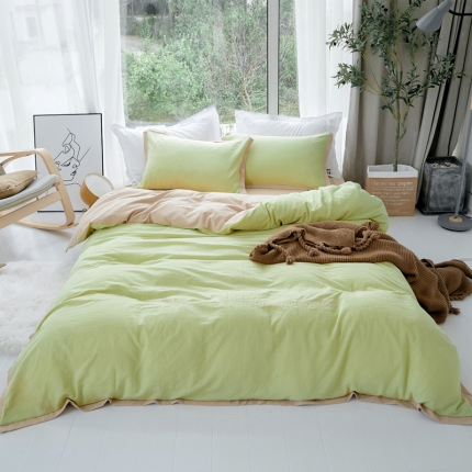 91家纺网 家纺一手货源 找家纺 云上家纺 60s色织水洗棉刺绣宽边 简爱系列