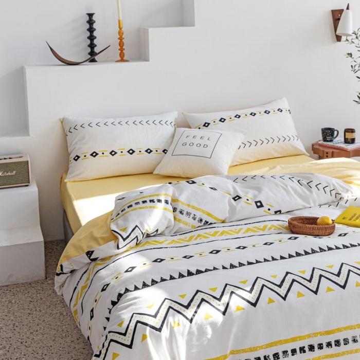 91家纺网 家纺一手货源 找家纺 艾沁 2020新款波西米亚风纯棉四件套 巴洛克-黄