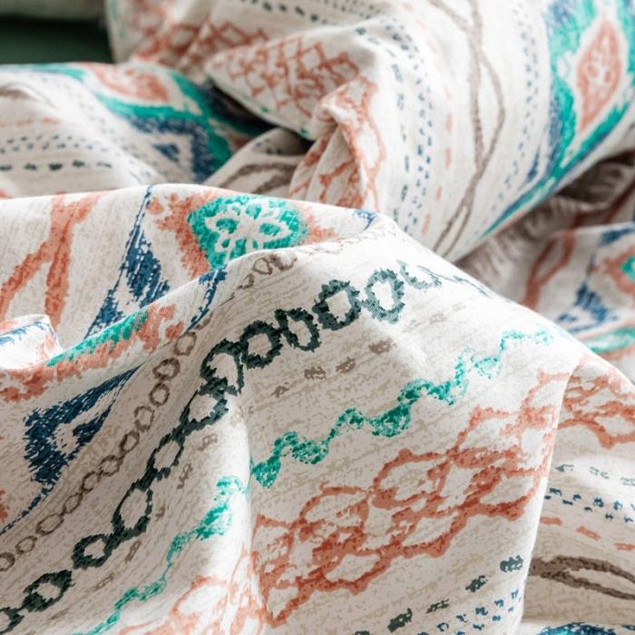 91家纺网 家纺一手货源 找家纺 艾沁 2020新款波西米亚风纯棉四件套 扶苏