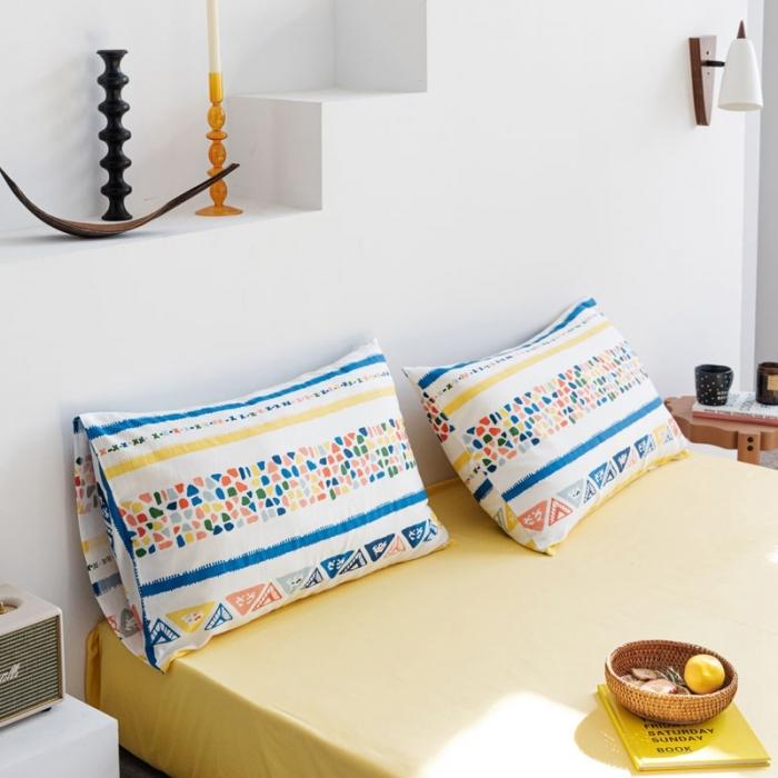 91家纺网 家纺一手货源 找家纺 艾沁 2020新款波西米亚风纯棉四件套 浅意