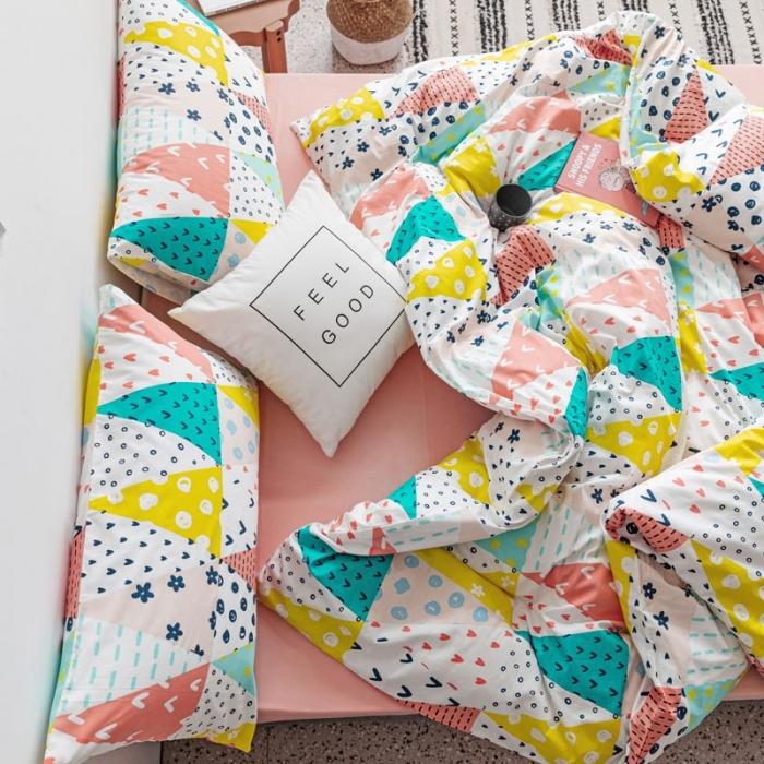 91家纺网 家纺一手货源 找家纺 艾沁 2020新款波西米亚风纯棉四件套 闲趣