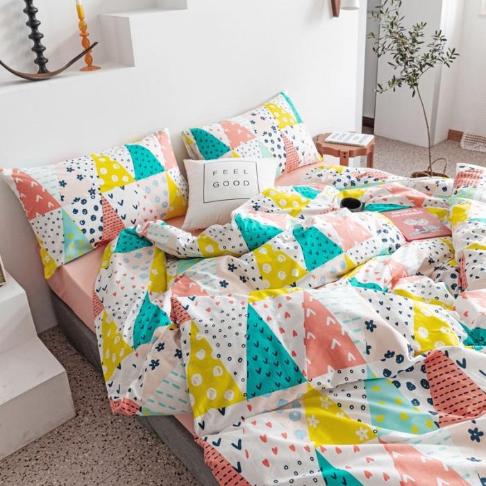 91家纺网 家纺一手货源 找家纺 艾沁 2020新款波西米亚风纯棉四件套 闲趣