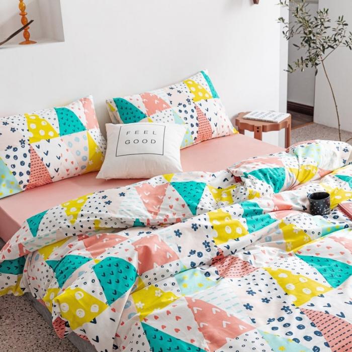 91家纺网 家纺一手货源 找家纺 艾沁 2020新款波西米亚风纯棉四件套 闲趣