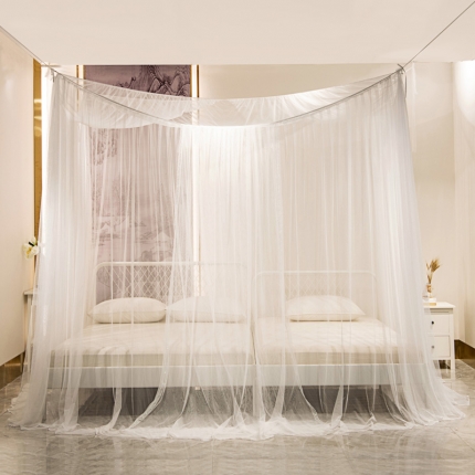 91家纺网 家纺一手货源 找家纺 蚊帐定制定做特殊尺寸蚊帐榻榻米架子床圆床落地加密四柱床款