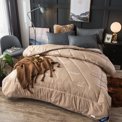 91家纺网 家纺一手货源 找家纺 （总）莱宁被业 2019新款臻品驼毛被 加厚冬被