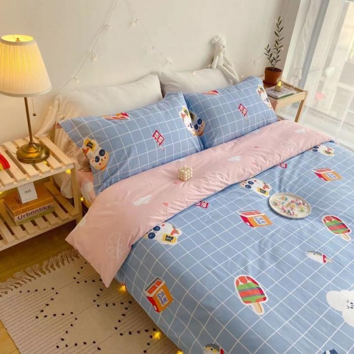 91家纺网 家纺一手货源 找家纺 窝米 2020春夏新品-萌系卡通风系列四件套 小商店