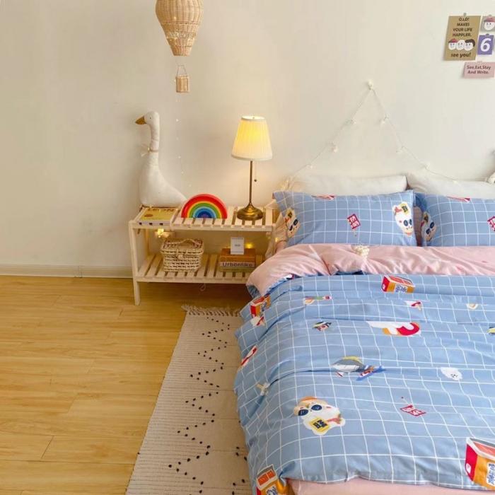 91家纺网 家纺一手货源 找家纺 窝米 2020春夏新品-萌系卡通风系列四件套 小商店