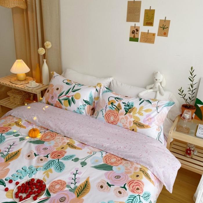 91家纺网 家纺一手货源 找家纺 窝米 2020春夏新品花卉风系列四件套 花絮