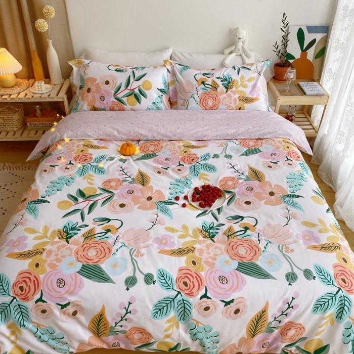 91家纺网 家纺一手货源 找家纺 窝米 2020春夏新品花卉风系列四件套 花絮