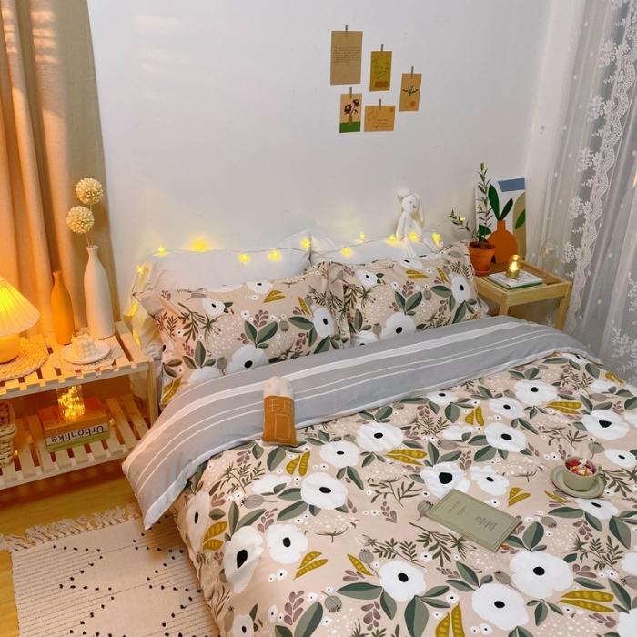 91家纺网 家纺一手货源 找家纺 窝米 2020春夏新品花卉风系列四件套 世锦花