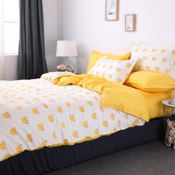 91家纺网 家纺一手货源 找家纺 赫然家纺 新款芦荟棉单品被套 皇冠