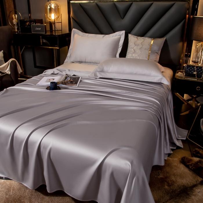 91家纺网 家纺一手货源 找家纺 绵庭家纺 2020新款素色长绒棉单品床单 银石灰