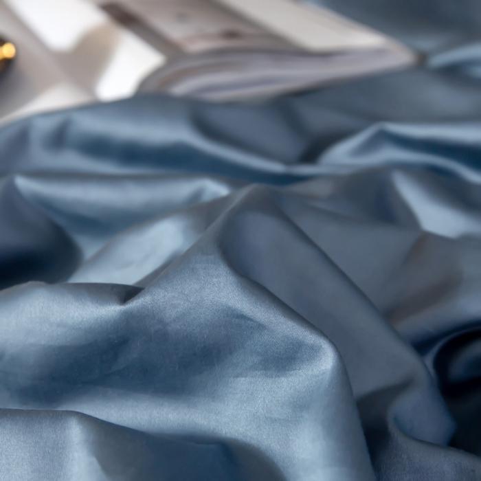 91家纺网 家纺一手货源 找家纺 绵庭家纺 2020新款长绒棉双拼四件套 宾利兰+浅灰