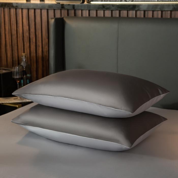 91家纺网 家纺一手货源 找家纺 绵庭家纺 2020新款长绒棉双拼四件套 高级灰+浅灰