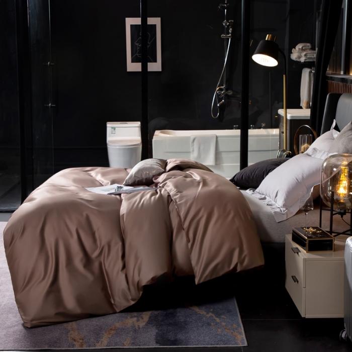 91家纺网 家纺一手货源 找家纺 绵庭家纺 2020新款素色长绒棉单品被套 帛咖