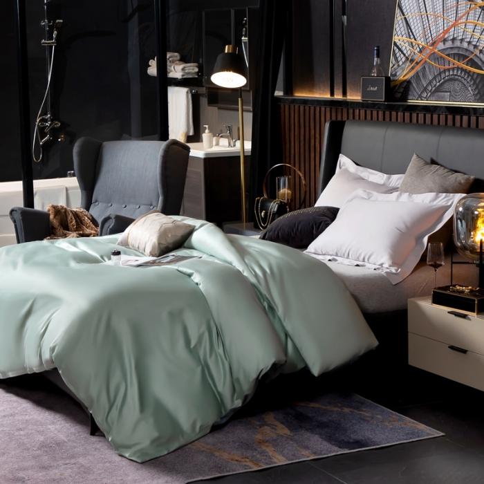 91家纺网 家纺一手货源 找家纺 绵庭家纺 2020新款素色长绒棉单品被套 梵星兰