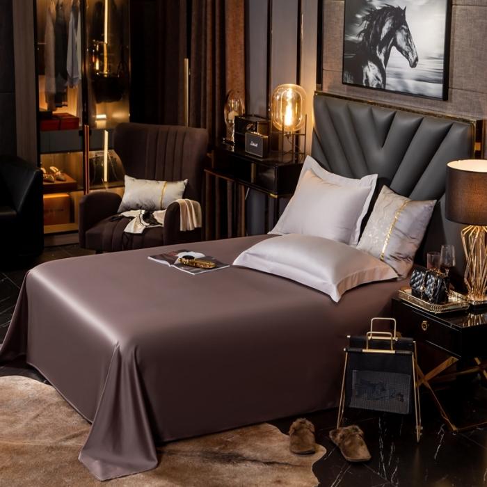 91家纺网 家纺一手货源 找家纺 绵庭家纺 2020新款素色长绒棉单品床单 帛咖