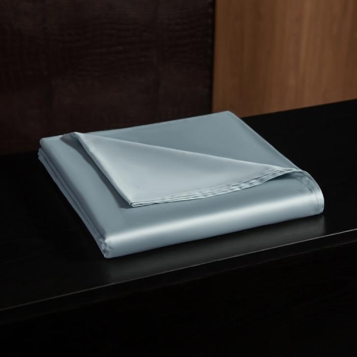 91家纺网 家纺一手货源 找家纺 绵庭家纺 2020新款素色长绒棉单品床单 梵星蓝