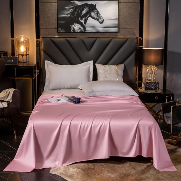 91家纺网 家纺一手货源 找家纺 绵庭家纺 2020新款素色长绒棉单品床单 藕粉