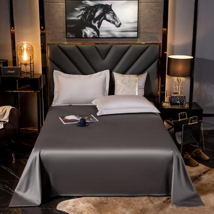 91家纺网 家纺一手货源 找家纺 绵庭家纺 2020新款素色长绒棉单品床单 绅士灰