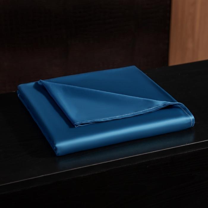 91家纺网 家纺一手货源 找家纺 绵庭家纺 2020新款素色长绒棉单品床单 月光蓝