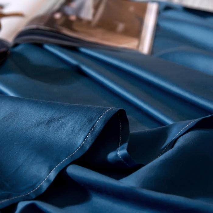 91家纺网 家纺一手货源 找家纺 绵庭家纺 2020新款素色长绒棉单品床单 月光蓝