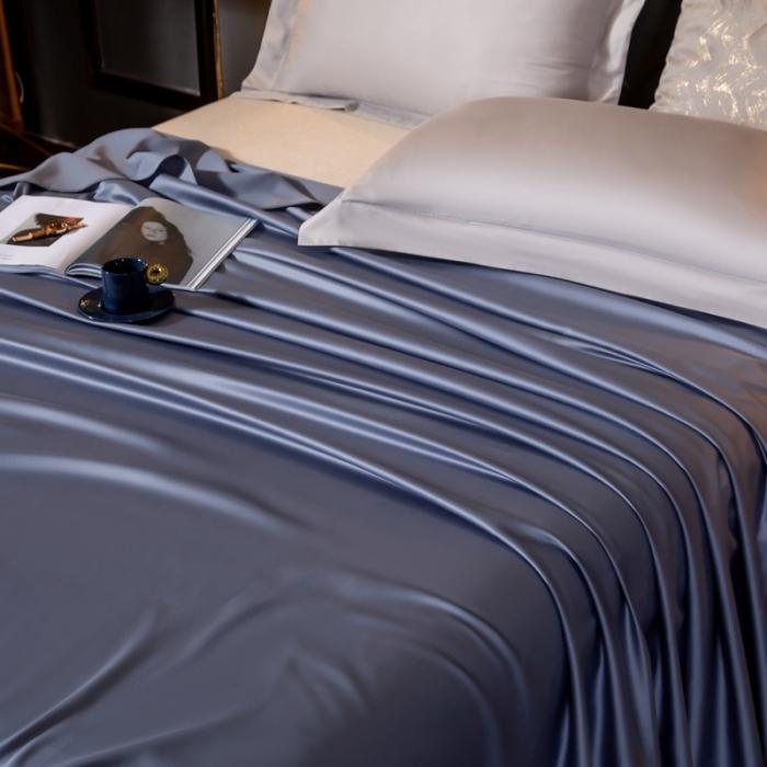 91家纺网 家纺一手货源 找家纺 绵庭家纺 2020新款素色长绒棉单品床单 紫灰