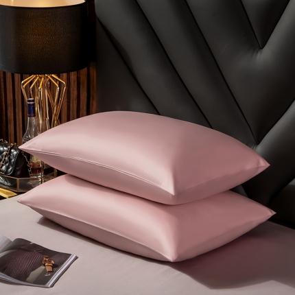 91家纺网 家纺一手货源 找家纺 绵庭家纺 2020新款素色长绒棉枕套 藕粉