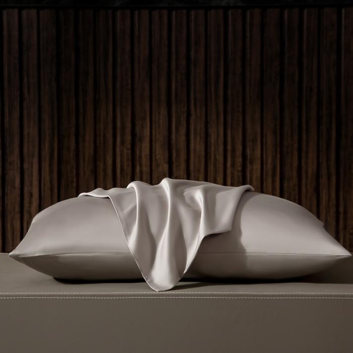 91家纺网 家纺一手货源 找家纺 绵庭家纺 2020新款素色长绒棉枕套 银石灰