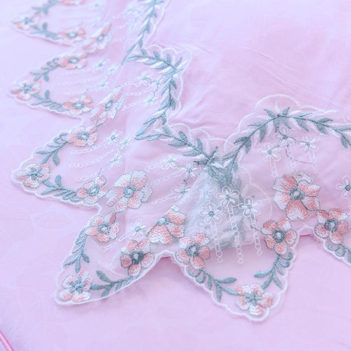 91家纺网 家纺一手货源 找家纺 绒世界 2021新品玫瑰秘密系列四件套床裙款玫瑰秘密-粉