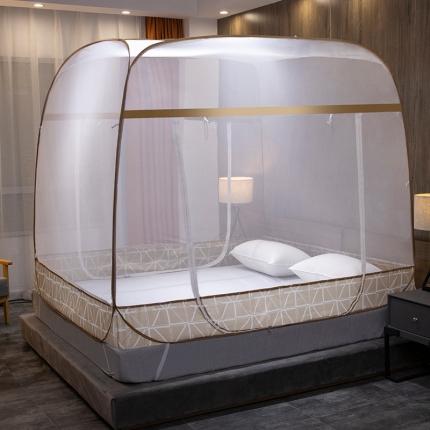 91家纺网 家纺一手货源 找家纺 （总2）夏彩 新款胶印大顶钢丝免安装蚊帐织梦款