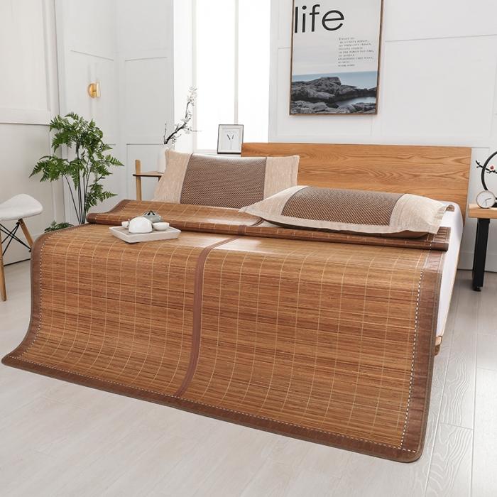 91家纺网 家纺一手货源 找家纺 夜笙竹席 2020新款凉席双面竹席藤草席  碳化席