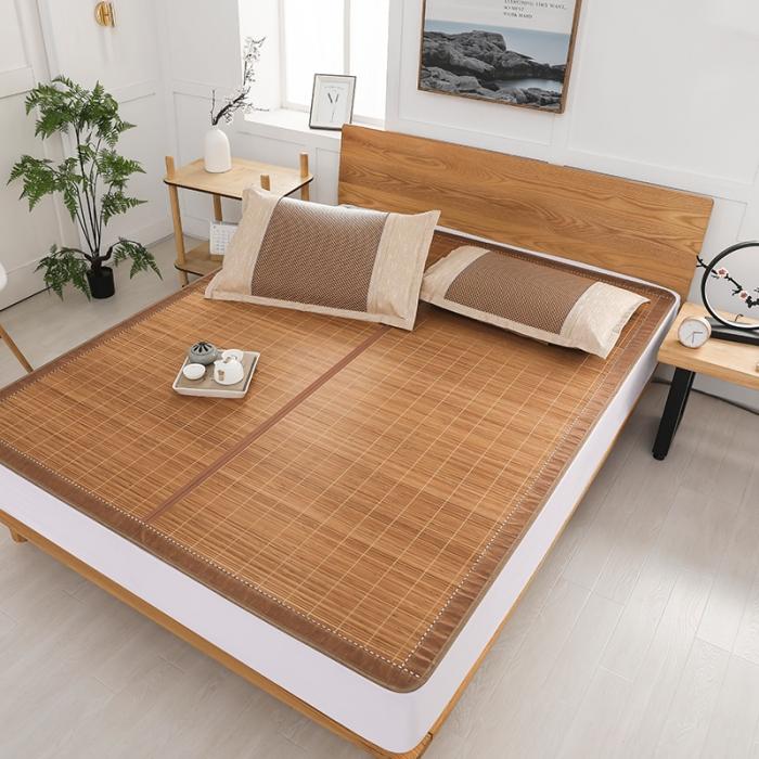 91家纺网 家纺一手货源 找家纺 夜笙竹席 2020新款凉席双面竹席藤草席  碳化席