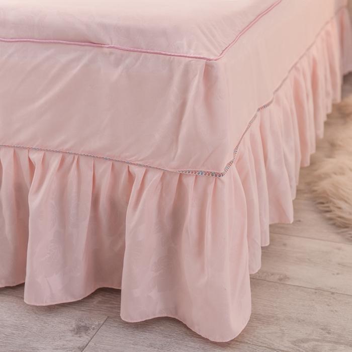 91家纺网 家纺一手货源 找家纺 （总）绒世界 2021新品玫瑰秘密系列四件套床裙款