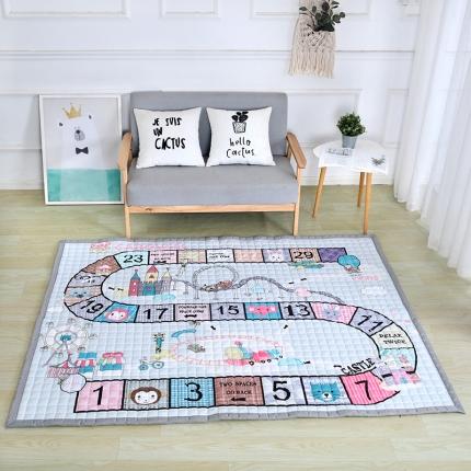 91家纺网 家纺一手货源 找家纺 （总）沁童家纺 北欧风长方形加厚地垫儿童爬爬垫