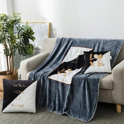 91家纺网 家纺一手货源 找家纺 （总）宝马家纺 2022宝宝绒欧式抱枕毯